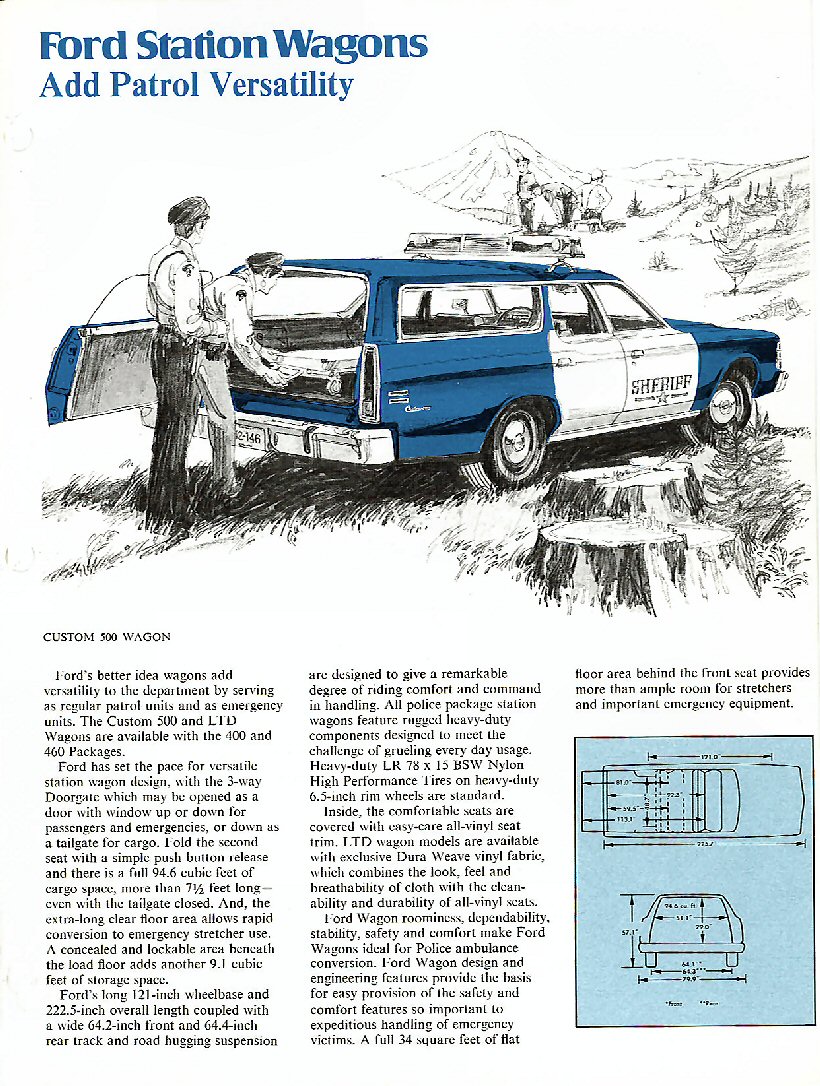 1975 Ford Police Cars Brochure Page 1